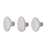 Bloomingville Ferri Haken silber - 3er Set Wandhaken modern Aluminium für Flur Bad & Küche
