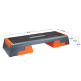 HMS Premium AS007 Aerobic-Steppbrett Schwarz/Orange höhenverstellbar bis 300 kg