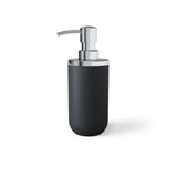Umbra Junip Seifenspender Chrom/Schwarz Moderner Spender für Flüssigseife und Schaumseife 380 ml