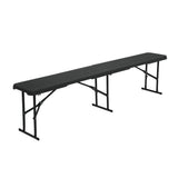 NILS CAMP Klappbank 180 cm für Garten Camping und Events faltbare Sitzbank Outdoor