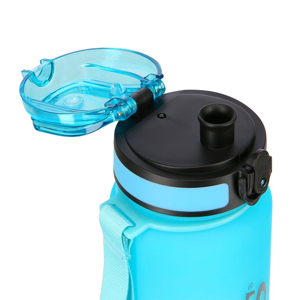 NILS CAMP Trinkflasche Tritan 950 ml blau mit Fruchteinsatz für Sport Outdoor