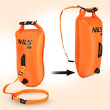 NILS CAMP Schwimmboje 3-in-1 Dry Bag 28L orange Rucksack für Outdoor Wasser Sport