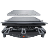Steba Raclette RC 3 PLUS mit Naturstein & Stahlgussplatte – 8 Pfännchen, 1450 W, Made in Germany