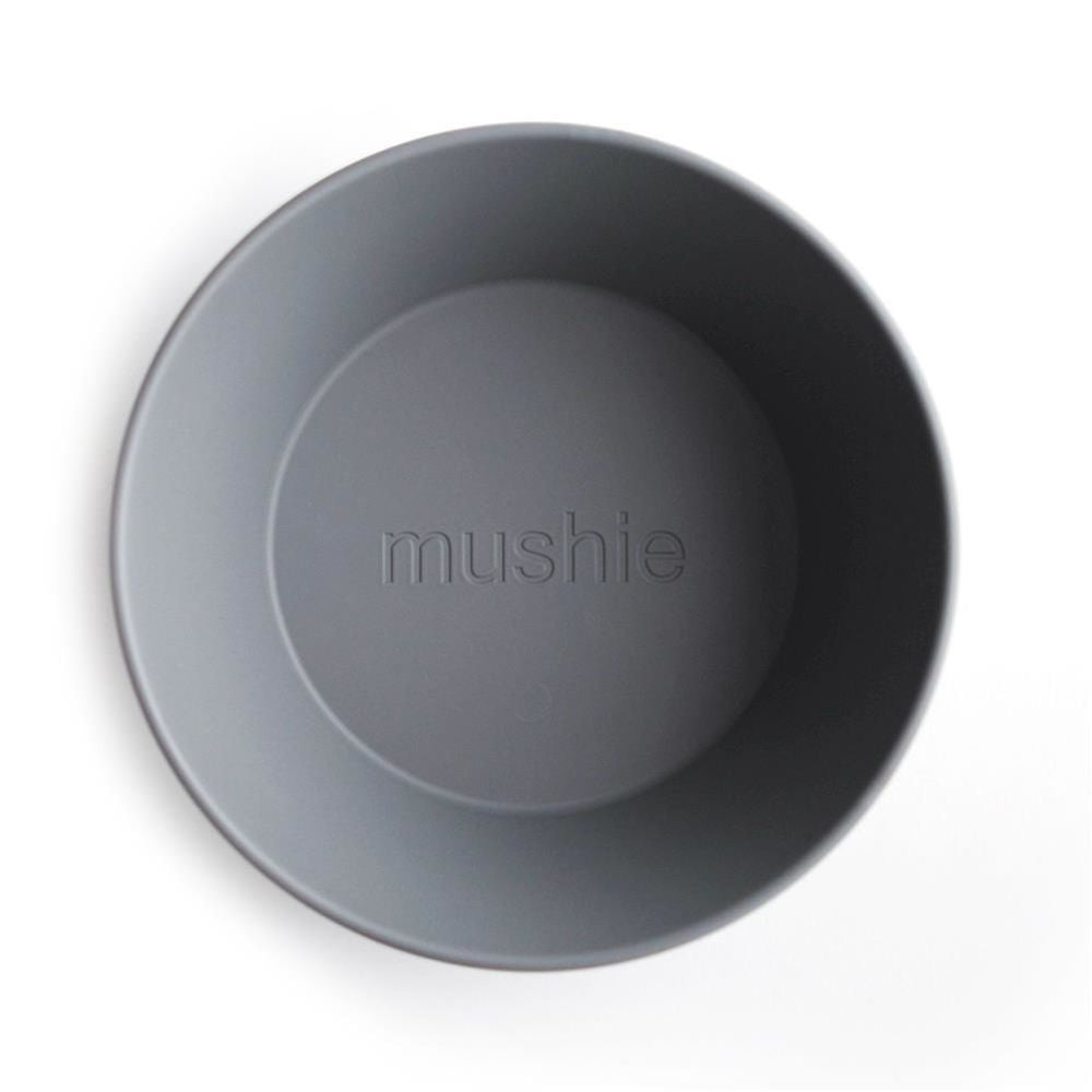 Mushie Kinderschüssel 2er Set, Smoke, rund, BPA-frei