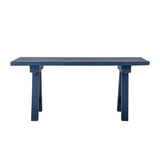 Bloomingville Porir Bank blau - Holzbank Sitzbank modern mit massivem Design für Flur & Wohnzimmer