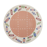 Bloomingville Caramella Teller 30,5 cm bunt Steingut Servierteller mit Bonbonmotiv Weihnachten