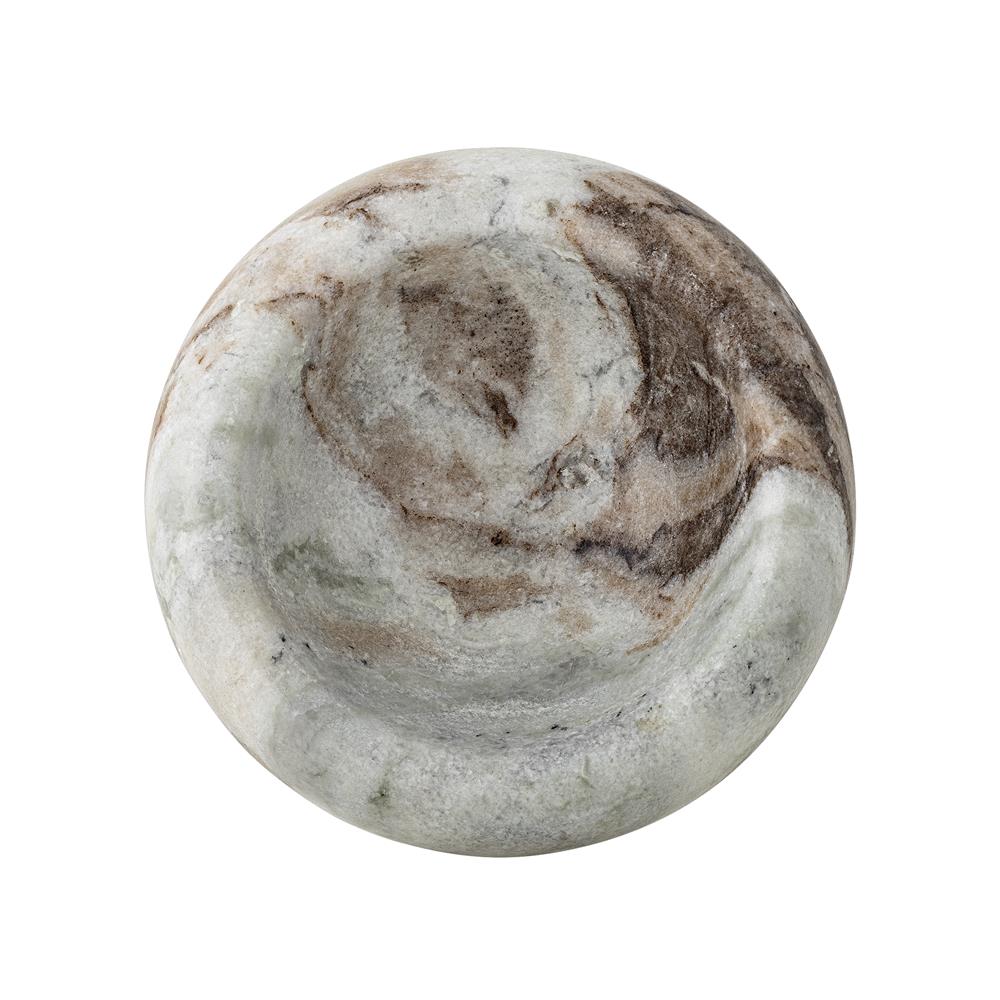 Bloomingville Indah Schale D15 cm natur - Marmorschale skulptural für Tischdeko & Wohnaccessoires