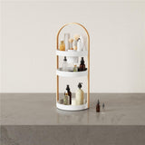 Umbra Bellwood 3-stufiger Kosmetik/Makeup Organizer in Weiß/Natur