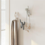 Umbra Buddy Haken 3er Set, Dekorative Wandhaken, Garderobenhaken in Grau