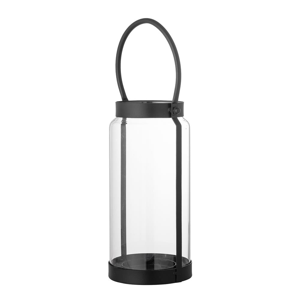 Bloomingville Danila Teelichthalter schwarz D13,5 cm aus Glas – moderner Kerzenhalter für Wohnzimmer