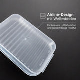 LocknLock Frischhaltedosen für Aufschnitt 1,2 L 6er Set - Aufschnittbox stapelbar BPA-frei