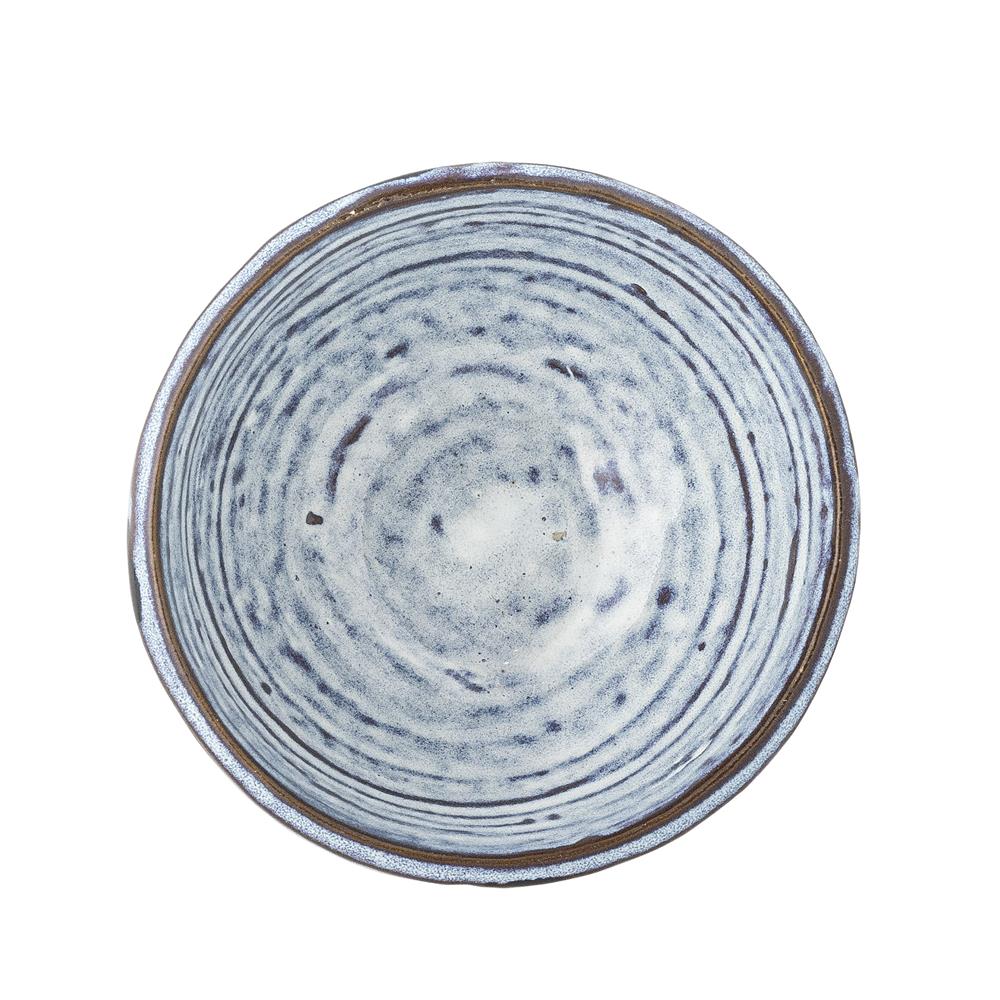 Bloomingville Ever Schale aus Steingut in Blau D9 x H4,5 cm – 4er Set Dipschalen für Tischdeko
