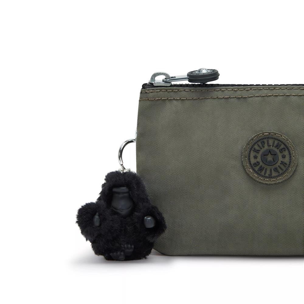Kipling CREATIVITY S, kleine Geldbörse, Green Moss (grün), Portemonnaie mit Reißverschluss