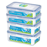 LocknLock Classic Frischhaltedosen 4er Set 2x 800 ml, 2x 1 L - Vorratsdose stapelbar auslaufsicher