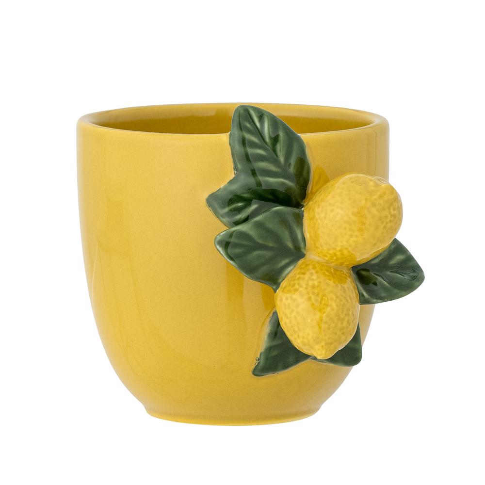 Bloomingville Limone Tasse Zitrone Gelb Steingut 400ml