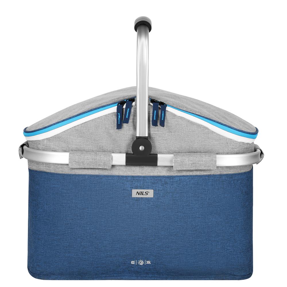 NILS Kühltasche 35L in Blau - große Thermotasche für Picknick, Camping & Einkauf