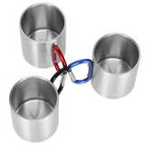 NILS CAMP Campingbecher Edelstahl 300 ml Blau - doppelwandiger Outdoor Becher mit Karabiner für Camping