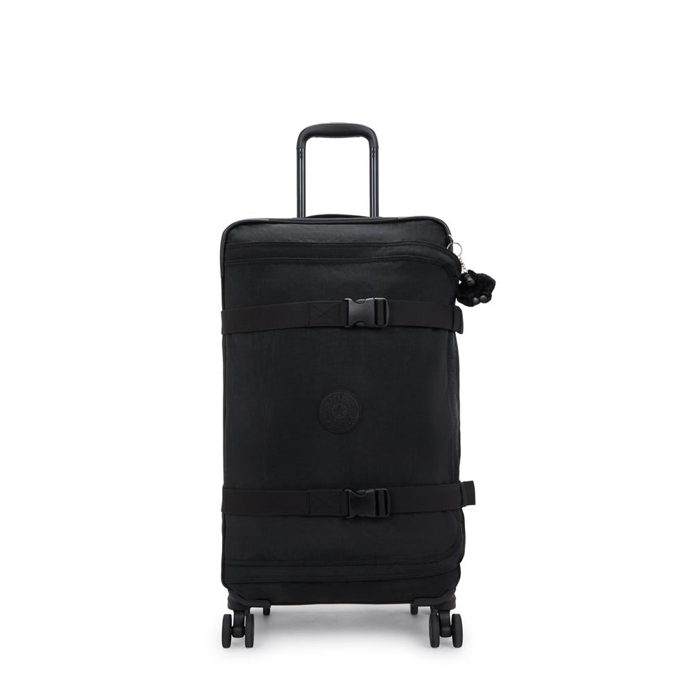 Kipling SPONTANEOUS M, Mittelgroßer Reisekoffer, Black Noir (schwarz), 71L, 4-Rollen-Koffer