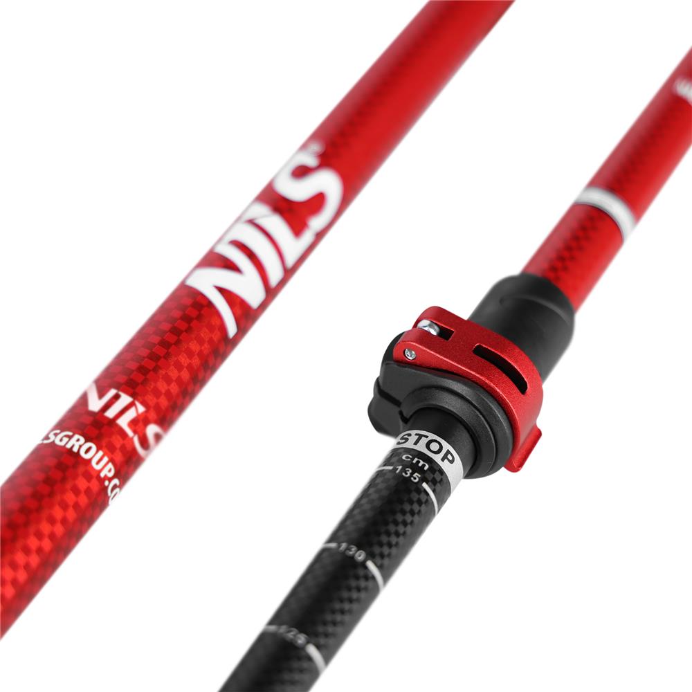 NILS Trekkingstöcke TK8601 Aluminium Wanderstöcke Rot