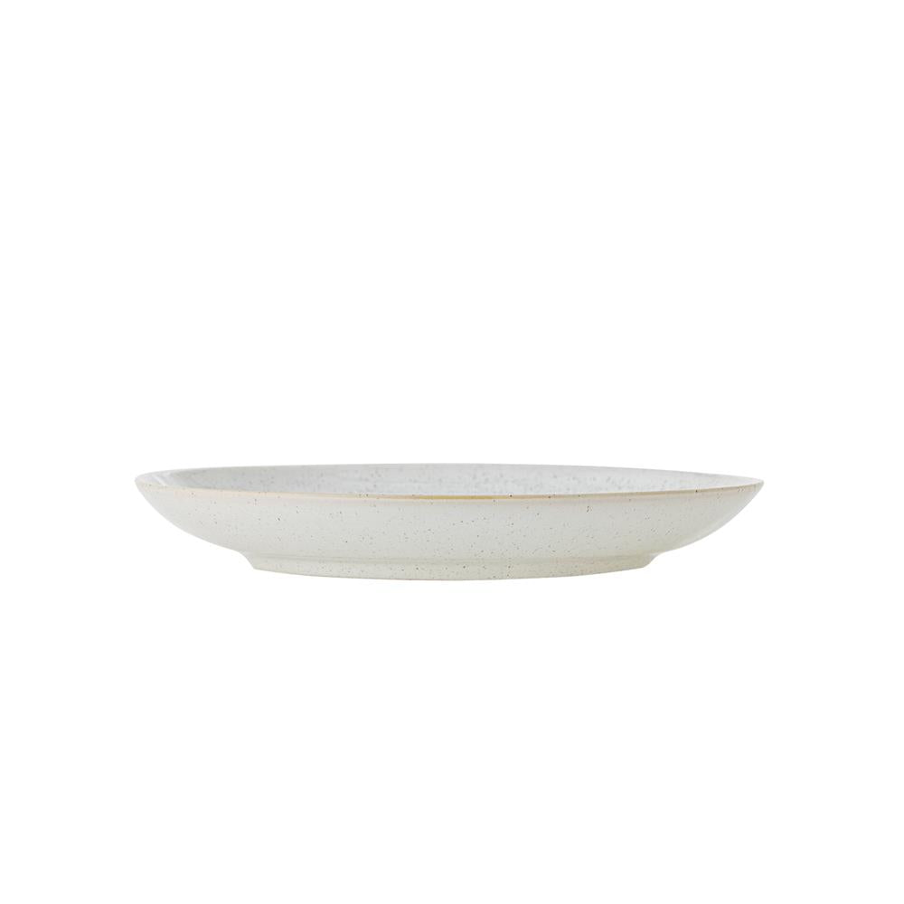 Bloomingville Addison Teller Tief Weiß Steingut 22 cm skandinavisch