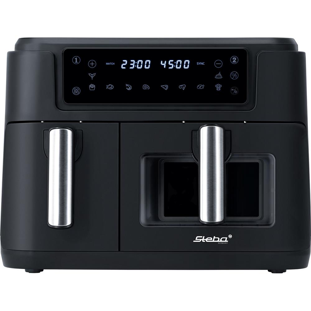 Steba Doppel-Heißluftfritteuse HF 9500 DUO 9,5 Liter mit 2 Garzonen 2400 Watt