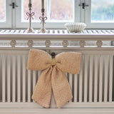 Bloomingville Ruby Dekoschleife Natur Polyester Weihnachtsdeko mit Clip