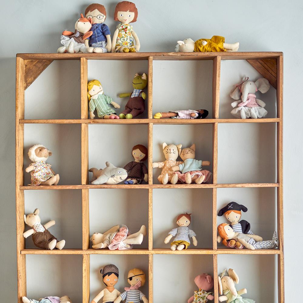 Bloomingville MINI Animal Friends Puppen 6er Set 6 Baumwolle Kinderzimmer Spielzeug Deko