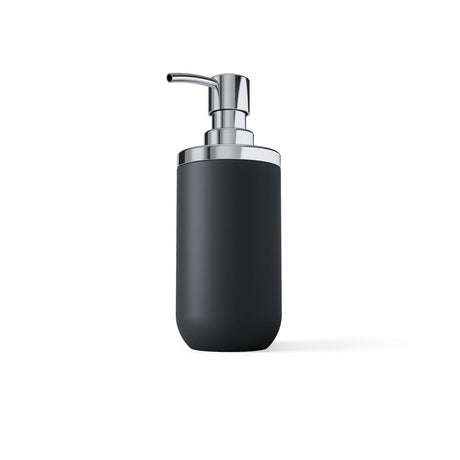 Umbra Junip Seifenspender Chrom/Schwarz Moderner Spender für Flüssigseife und Schaumseife 380 ml