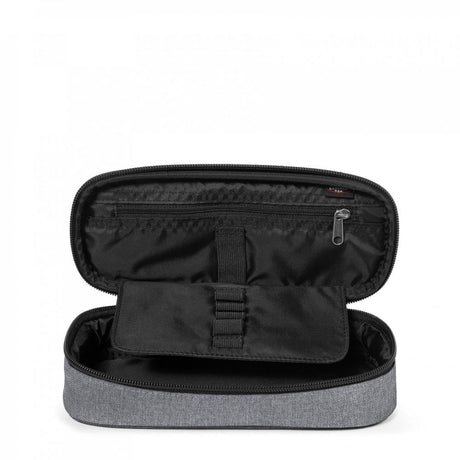 Eastpak OVAL SINGLE, Federmäppchen, Sunday Grey (grau), mittelgroße Federmappe, Federtasche