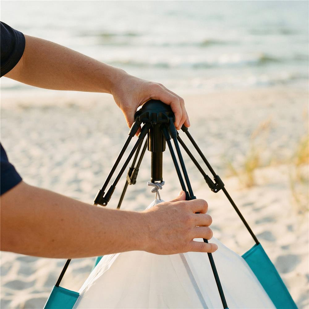 NILS Wurfzelt automatisch in grau für Strand Camping und Garten mit UV Schutz