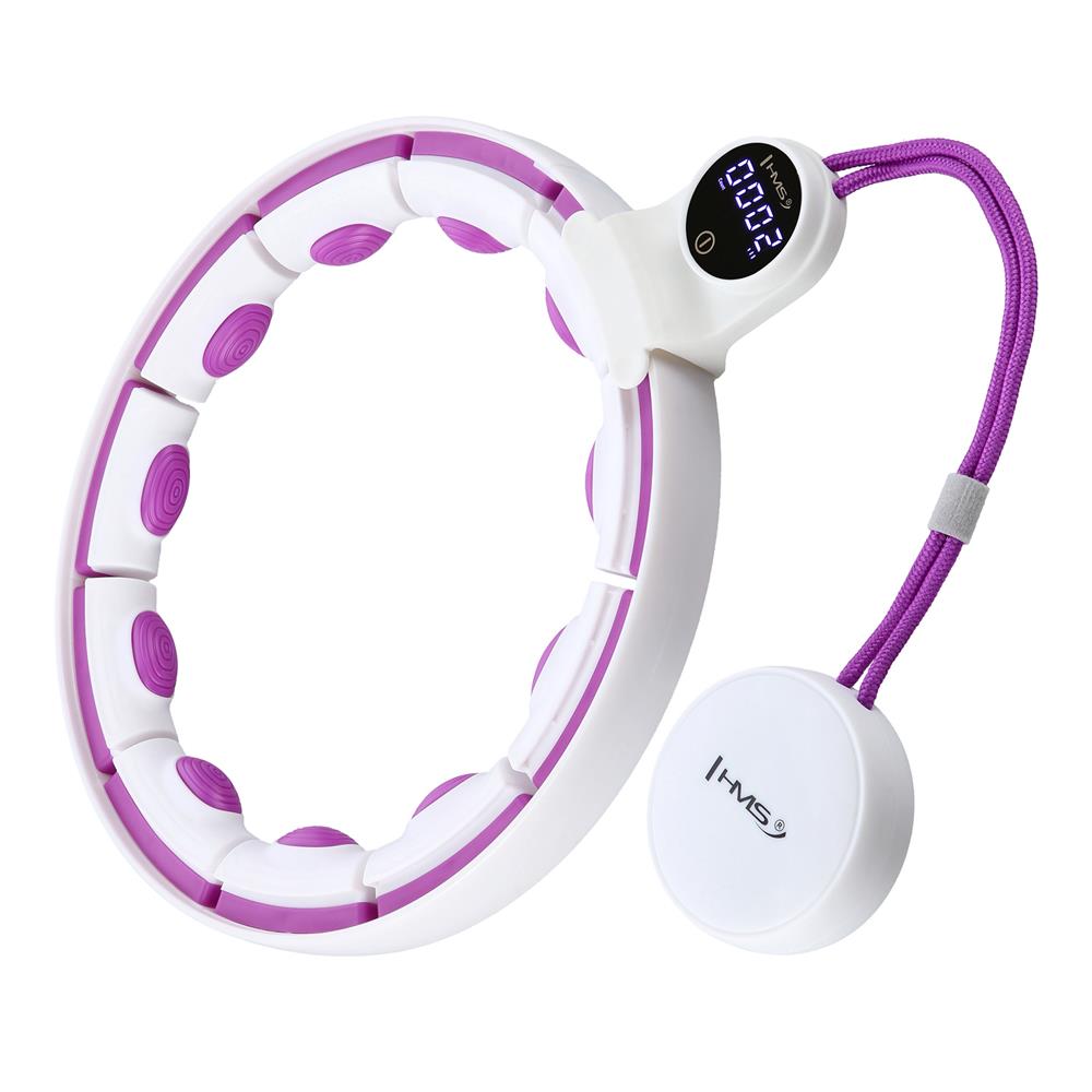 Hula Hoop Reifen mit LCD-Zähler, Magneten und Gewicht Weiß/Violett | HMS HHM17