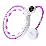 Hula Hoop Reifen mit LCD-Zähler, Magneten und Gewicht Weiß/Violett | HMS HHM17