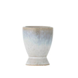 Bloomingville Paula Eierbecher aus Steingut in Blau D5 x H6,5 cm – Eierbecher für Frühstückstisch