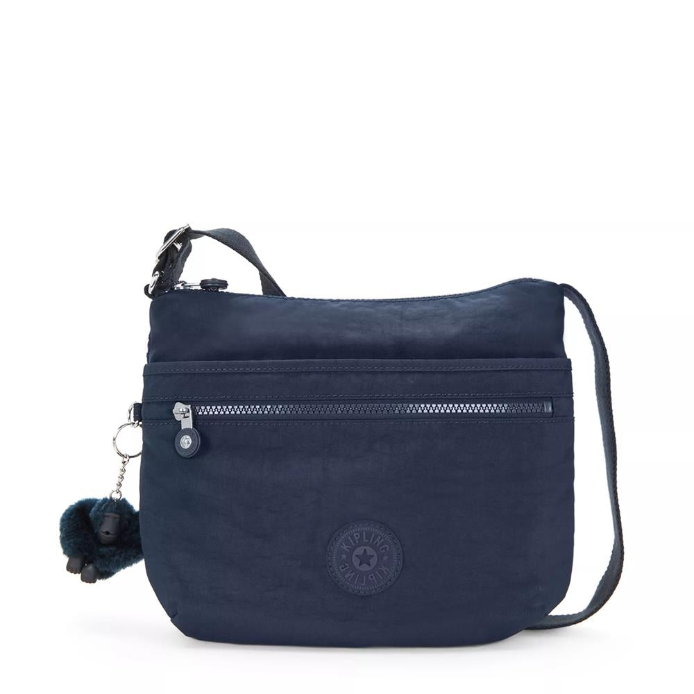 Kipling ARTO, Schultertasche, Blue Bleu 2 (blau), leichte Umhängetasche mit Fächern