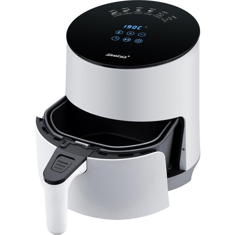 Steba Heißluft Fritteuse HF 1000 Touch Display Reisefritteuse Weiß/Schwarz