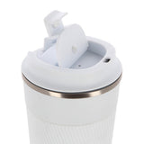 NILS Thermobecher 510 ml Edelstahl weiß rutschfest Coffee-to-go-Becher für Camping Reisen Alltag
