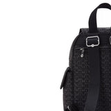 Kipling CITY PACK MINI, kleiner Rucksack, Signature Emb (schwarz), Freizeitrucksack mit Kordelzug