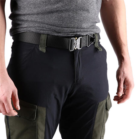 NILS CAMP Taktischer Gürtel 125 cm Schwarz Cobra Schnalle Oxford Gewebe