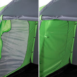 NILS CAMP Highland IV Zelt für 4 Personen Grau-Grün - großes Familienzelt mit Vorraum für Camping & Outdoor