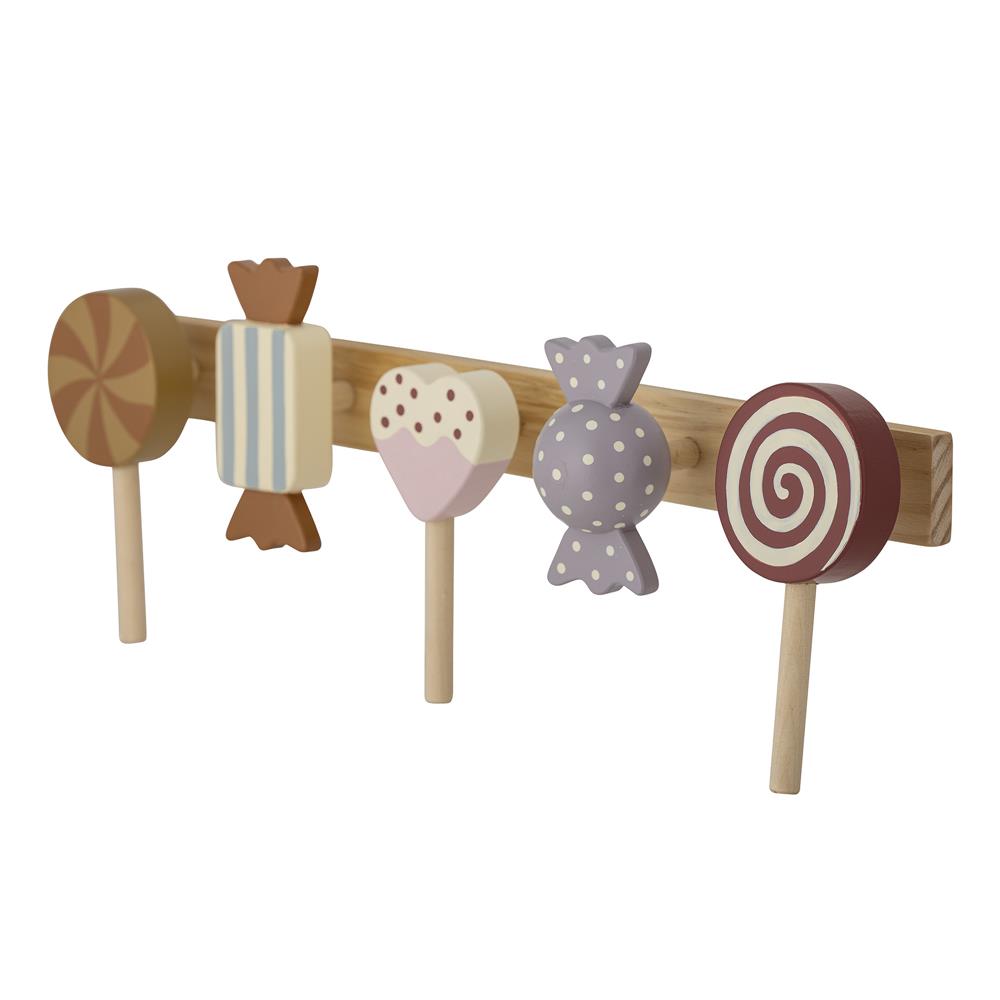 Bloomingville MINI Rudy Garderobe Braun Holz Kindergarderobe 42 x 14 x 7 cm