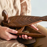 Bloomingville Hamida Box mit Deckel aus recyceltem Holz, braune Schmuckbox im mediterranen Stil