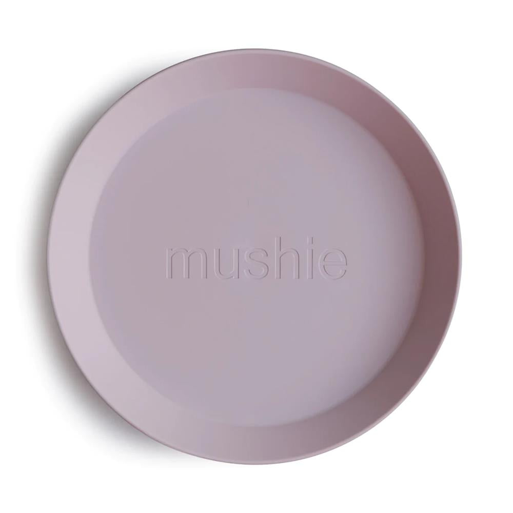 Mushie Kinderteller 2er Set, Soft Lilac, rund, BPA-frei