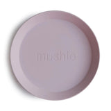 Mushie Kinderteller 2er Set, Soft Lilac, rund, BPA-frei