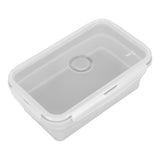 NILS CAMP faltbare Lunchbox 1200 ml Silikon grau für Camping Reisen Arbeit
