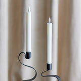 Bloomingville Ponza LED-Kerze 2er Set 24,5 cm weiß - LED Stabkerzen mit 3D Flamme & Timer