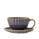 Bloomingville Latina Tasse mit Untertasse Violett Steingut 180ml