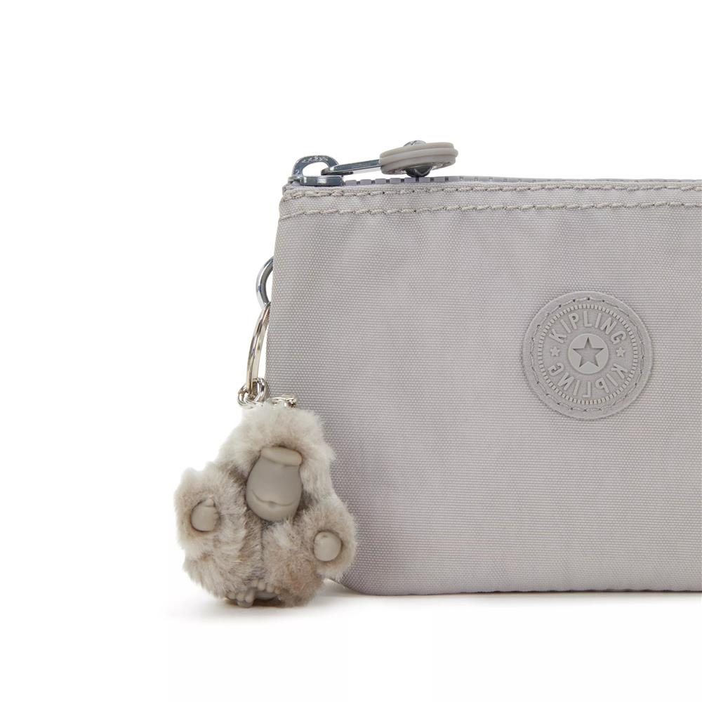 Kipling CREATIVITY S, kleine Geldbörse, Grey Gris (grau), Portemonnaie mit Reißverschluss