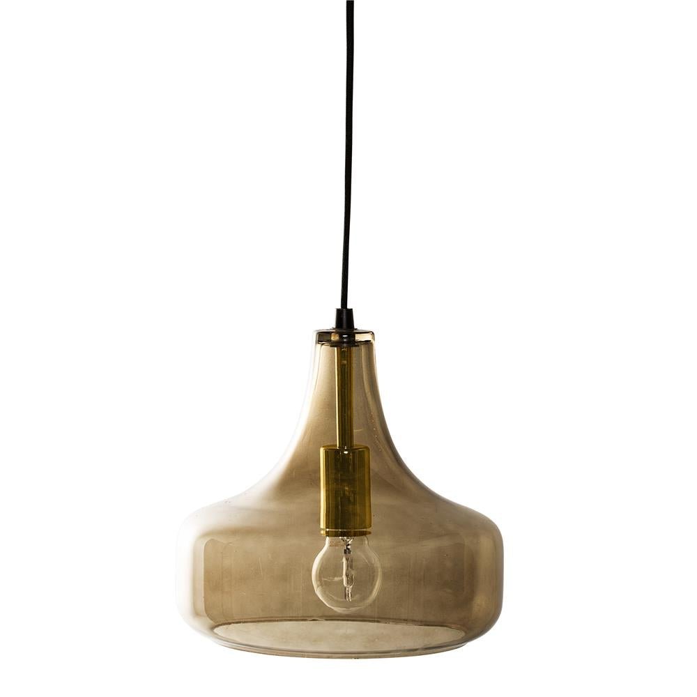 Bloomingville Pendellampe braun Ø25,5cm Glas Pendelleuchte Hängelampe Hängeleuchte dänisches Design