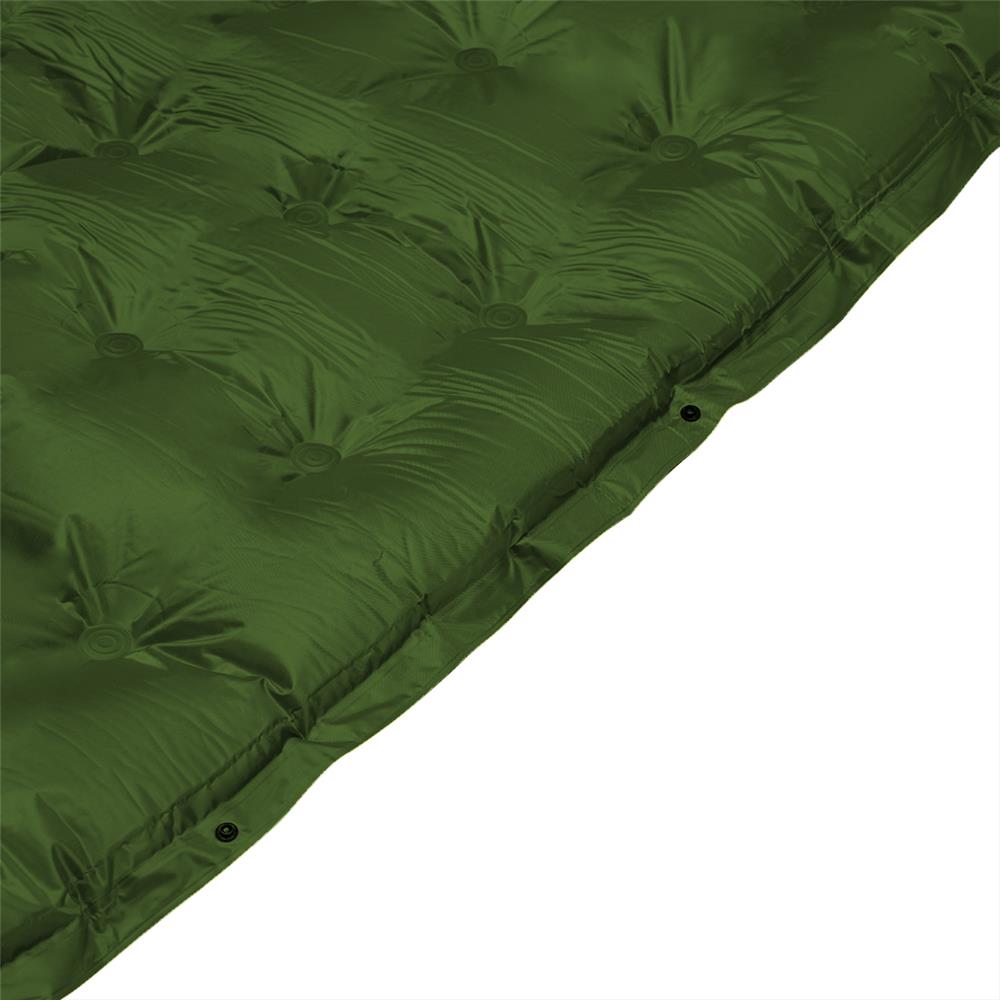NILS CAMP selbstaufblasende Campingmatte 188 cm dunkelgrün mit Kissen Isomatte Outdoor