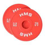 Hantelscheibe 2,5 kg Gummiert 50 mm, 2 Stück | HMS CBRS25